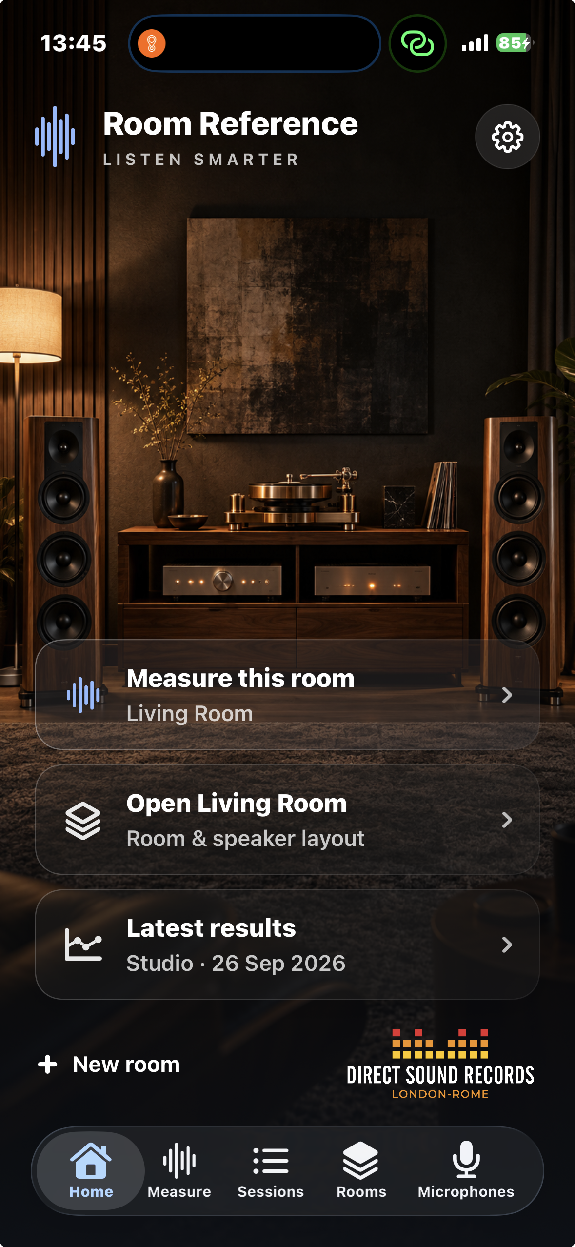 Room Reference home screen on iPhone