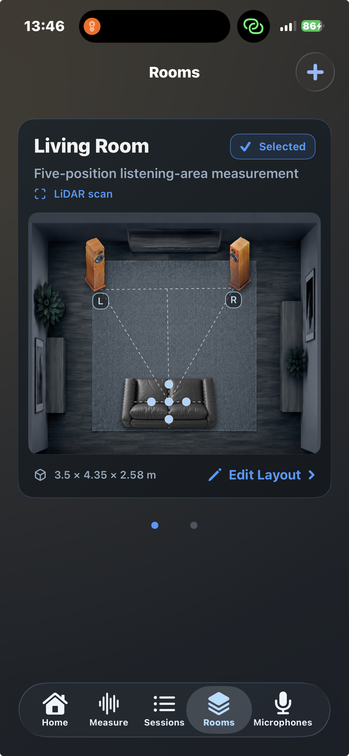 Room Reference personalised room layout on iPhone